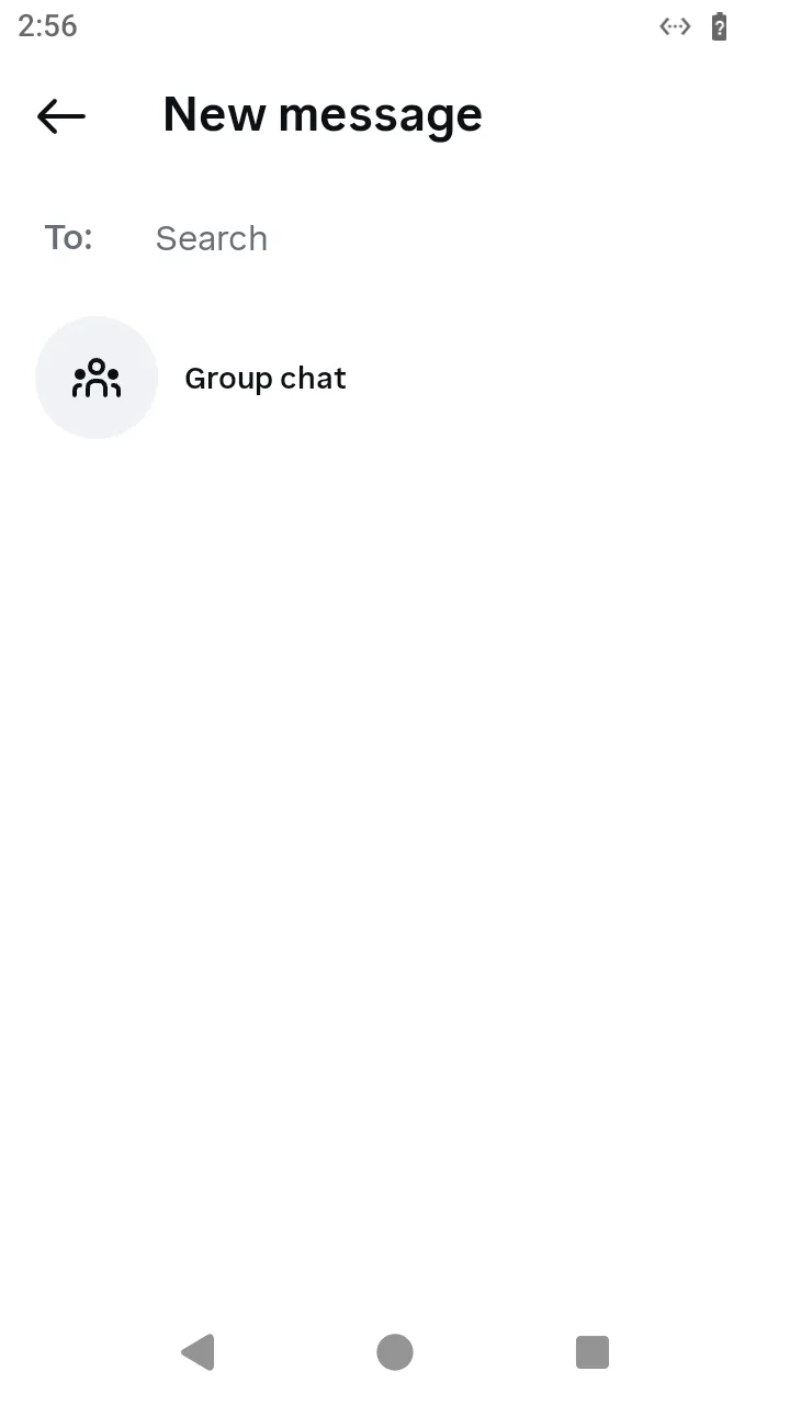 The New message picker