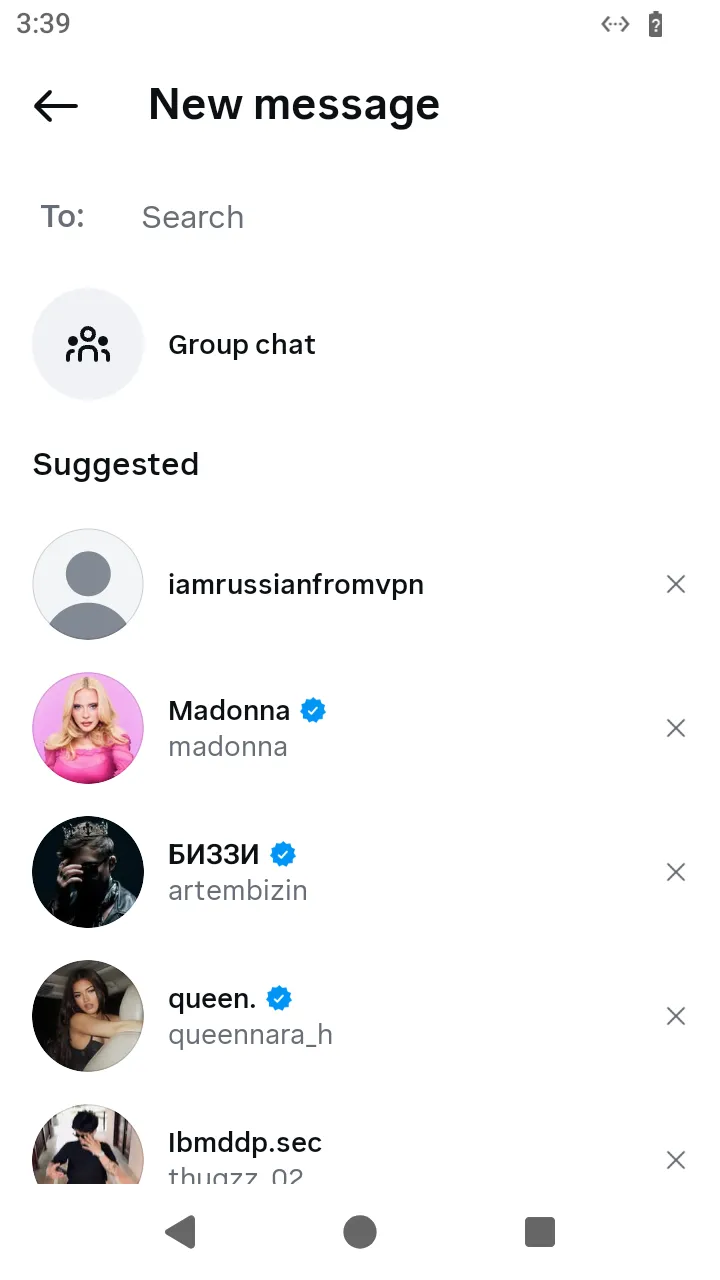 Suggested recipients