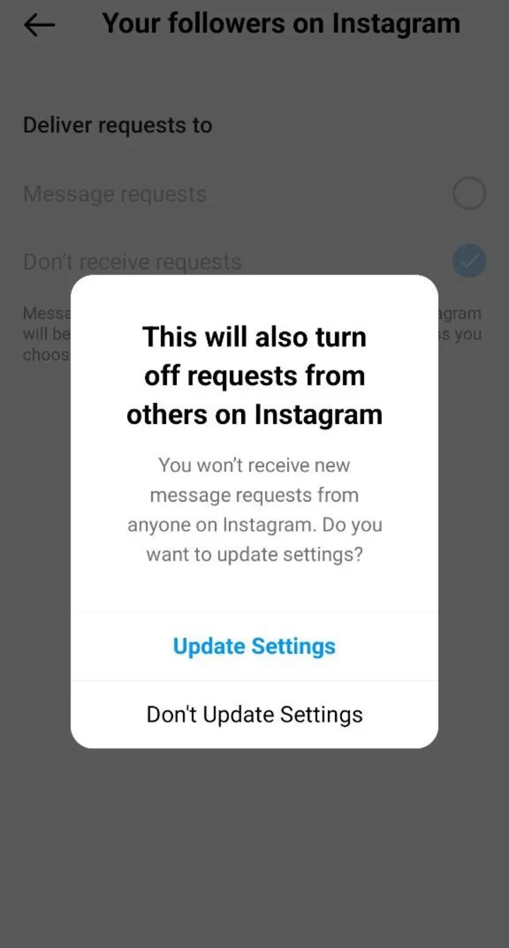 The warning alert