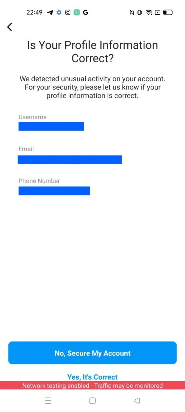 The review of a changed contact point
